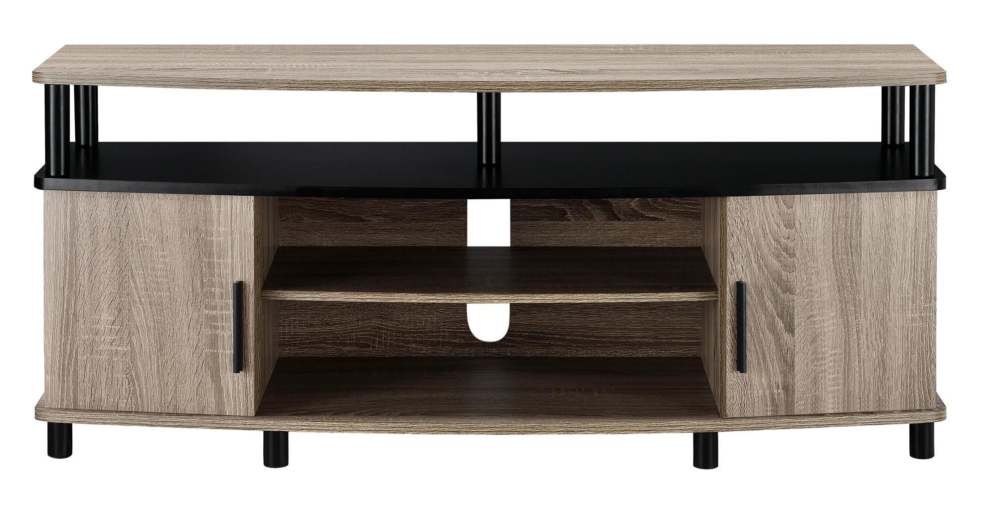 Ameriwood Home Carson Tv Stand For 50 Inch Tvs (sonoma Oak Intended For Carson Tv Stands In Black And Cherry (View 14 of 15)