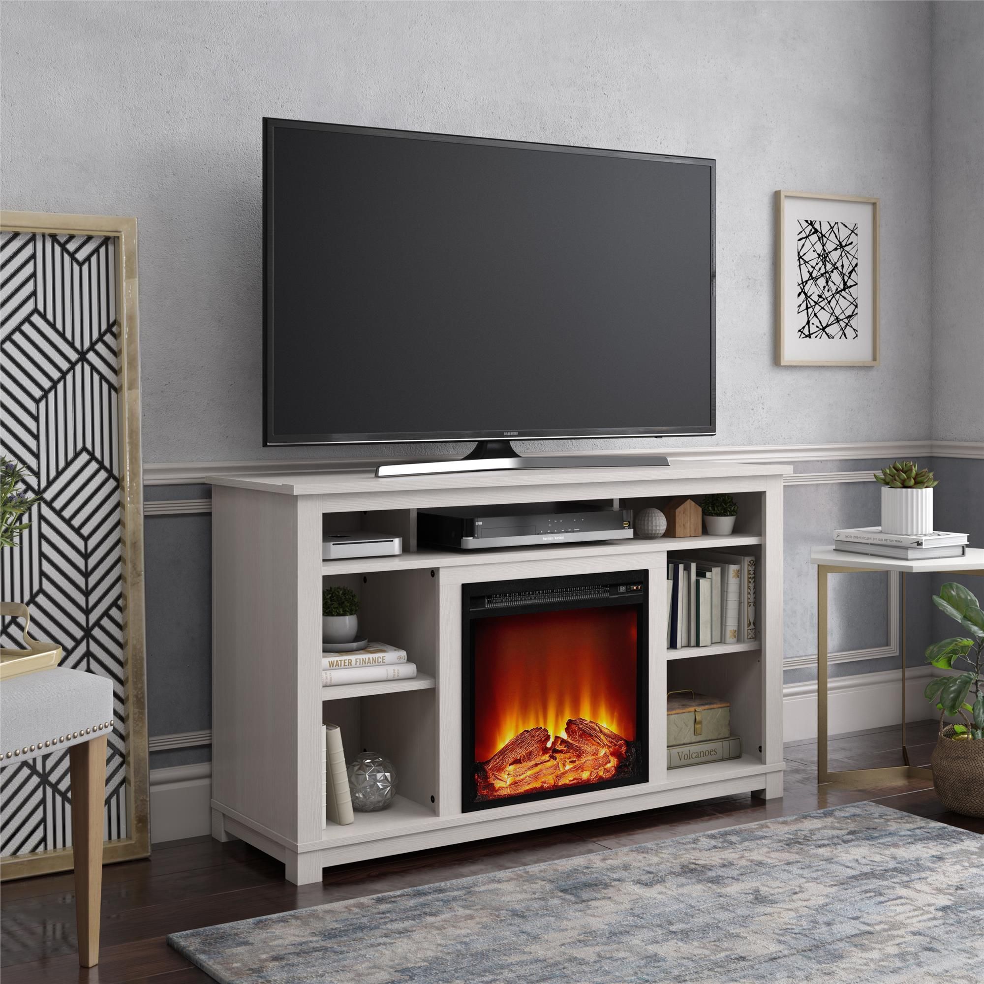 Ameriwood Home Edgewood Fireplace Tv Stand For Tvs Up To For Twila Tv Stands For Tvs Up To 55&quot; (View 10 of 15)