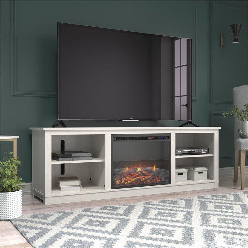 Ameriwood Home Edgewood Fireplace Tv Stand Up To 75" In For Chrissy Tv Stands For Tvs Up To 75&quot; (Photo 7 of 15)