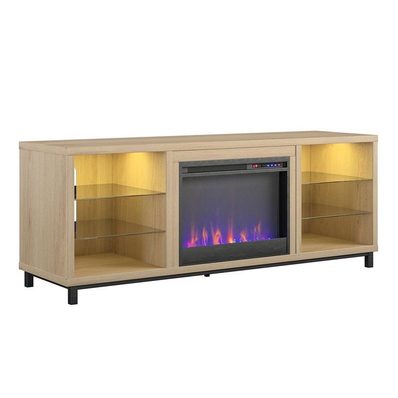 Ameriwood Home Lumina Deluxe Fireplace Tv Stand For Tvs Up With Ameriwood Home Rhea Tv Stands For Tvs Up To 70&quot; In Black Oak (View 3 of 15)