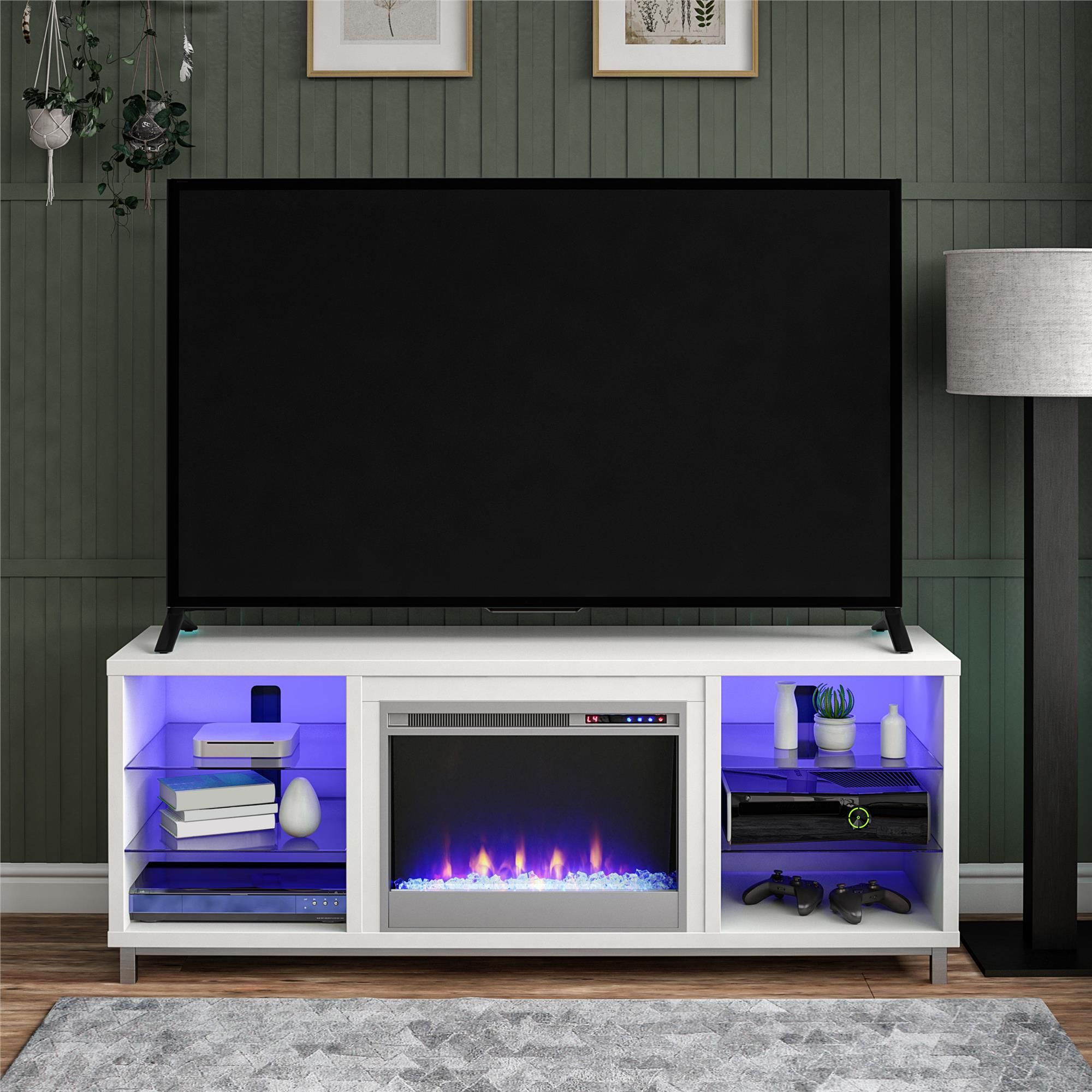Ameriwood Home Lumina Fireplace Tv Stand For Tvs Up To 70 For Tv Mount And Tv Stands For Tvs Up To 65&quot; (View 12 of 15)