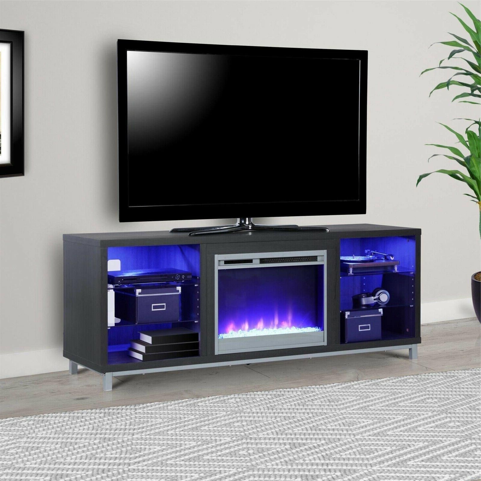 Ameriwood Home Lumina Fireplace Tv Stand For Tvs With Ameriwood Home Rhea Tv Stands For Tvs Up To 70" In Black Oak (View 6 of 15)