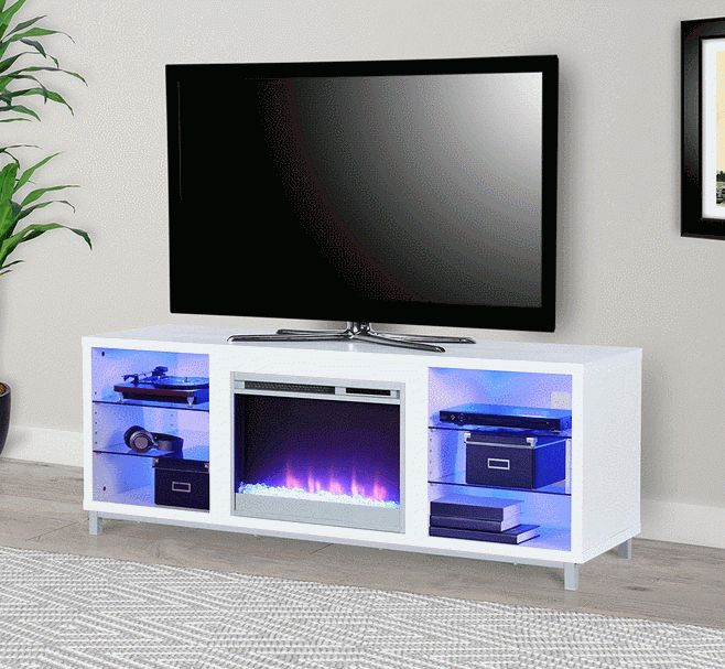 Ameriwood Home Lumina Fireplace Tv Stand Intended For Casey May Tv Stands For Tvs Up To 70&quot; (View 9 of 15)