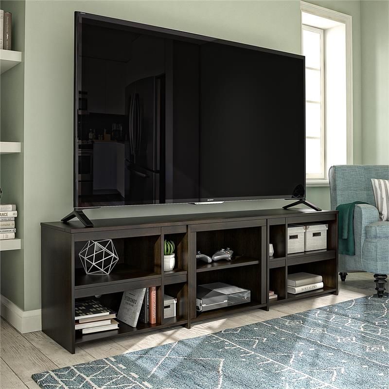 Ameriwood Home Miles Tv Stand Up To 70" In Espresso In Glass Tv Stands For Tvs Up To 70&quot; (View 5 of 15)