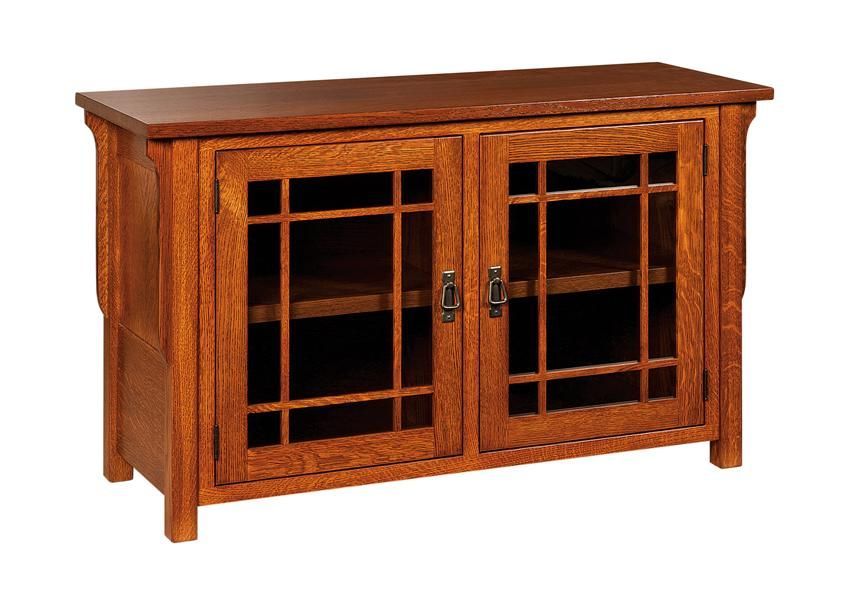 Amish Lancaster Mission Style Tv Stand – No Drawers With Lancaster Corner Tv Stands (Photo 10 of 15)