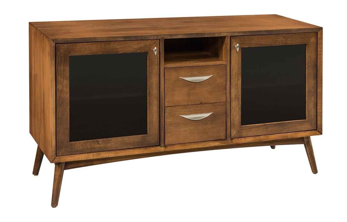 Amish Mid Century Modern Flat Screen Tv Cabinet | Tv With Regard To Oak Tv Cabinets For Flat Screens (View 7 of 12)