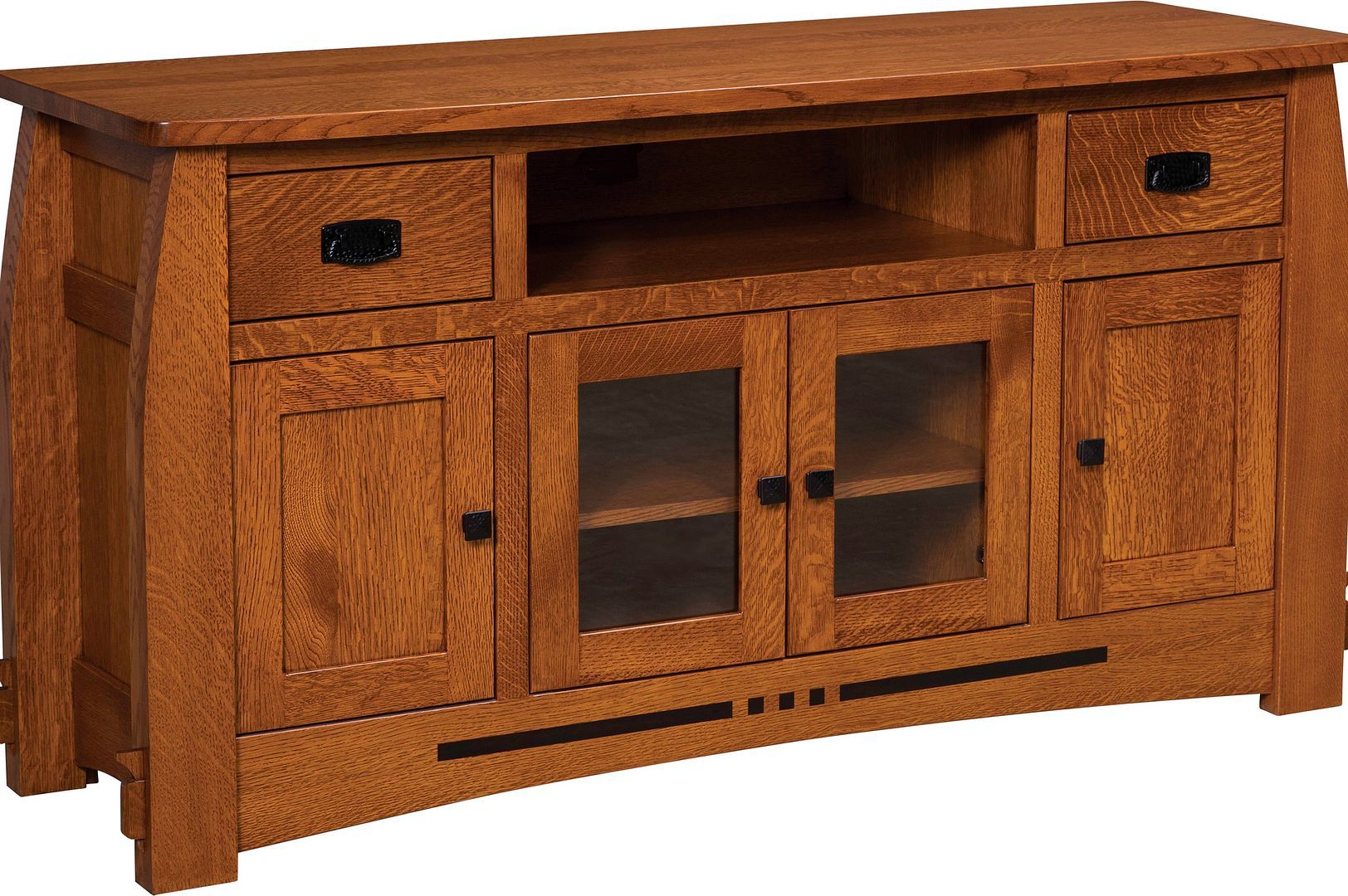 Amish Mission Colebrook Solid Wood Tv Stand Console In Oak Furniture Tv Stands (Photo 13 of 15)