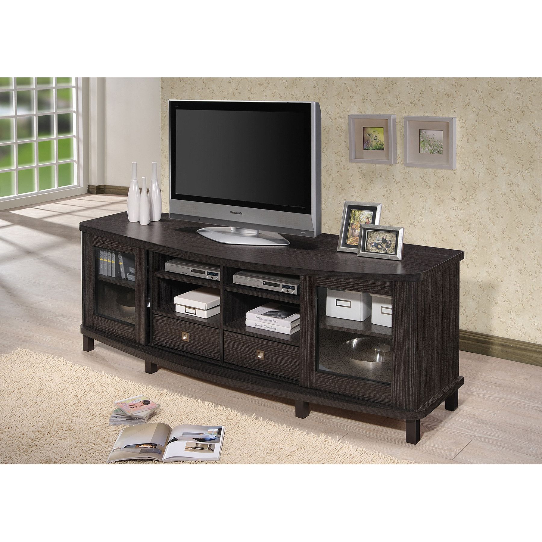 Arana Tv Stand For Tvs Up To 78" In 2020 | Tv Cabinets Within Dark Wood Tv Stands (View 5 of 15)