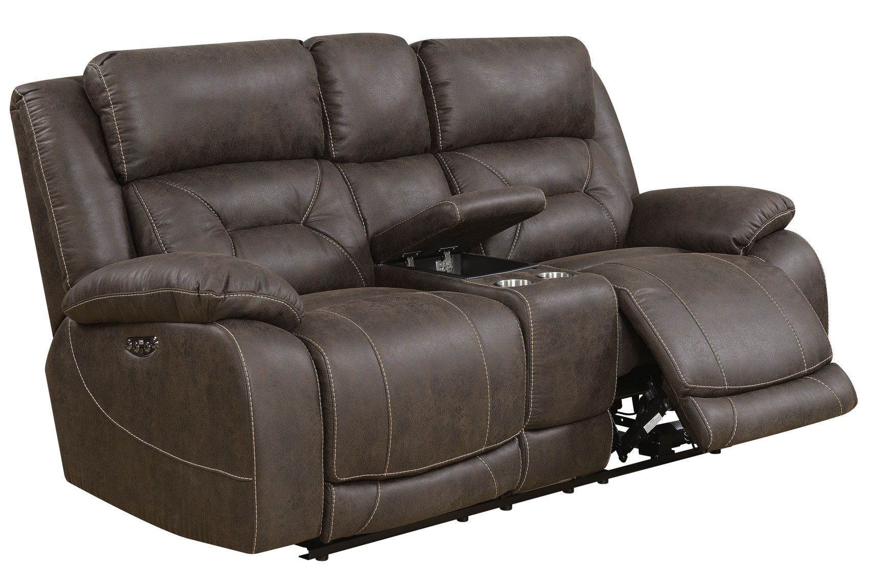 Aria Power Recliner Sofa Set With Power Head Rest In Pertaining To Expedition Brown Power Reclining Sofas (View 2 of 15)
