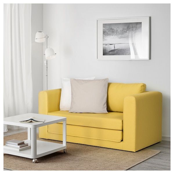 Askeby Gräsbo Golden Yellow, 2 Seat Sofa Bed – Ikea In Easton Small Space Sectional Futon Sofas (View 4 of 15)