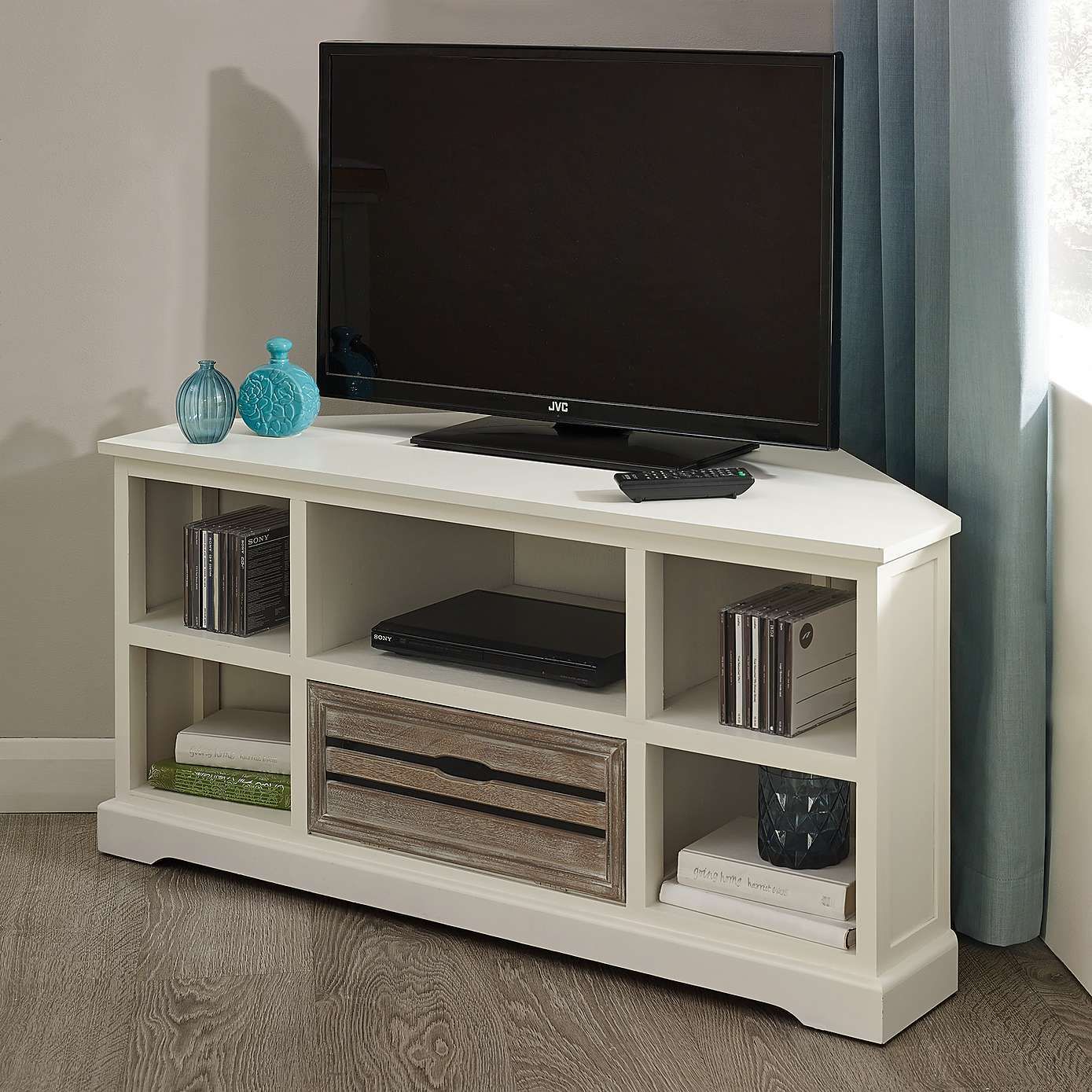 Featured Photo of 15 Ideas of Compton Ivory Corner Tv Stands
