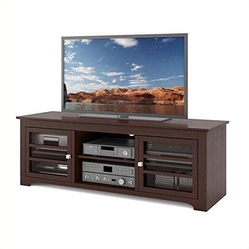 Atlin Designs Tv Stand In Dark Espresso | 60 Inch Tv Stand Pertaining To Milan Glass Tv Stands (View 6 of 15)