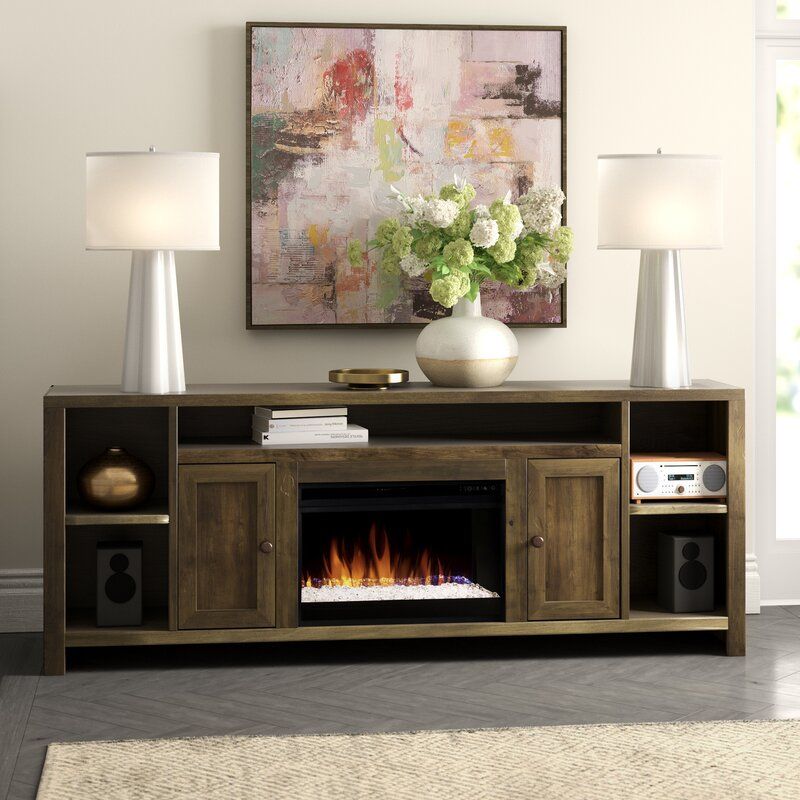 Aubree Tv Stand For Tvs Up To 88" With Electric Fireplace Regarding Gosnold Tv Stands For Tvs Up To 88" (View 7 of 15)