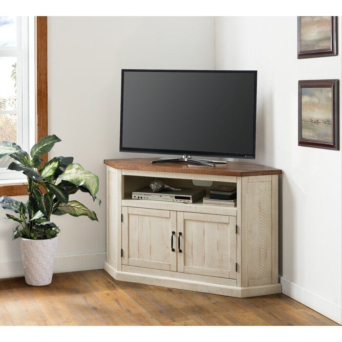 August Grove® Tacoma Solid Wood Corner Tv Stand For Tvs Up For Black Corner Tv Stands For Tvs Up To  (View 9 of 15)