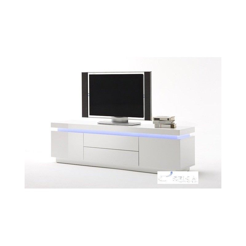 Avanti Gloss Tv Stand With Rgb Lights – Tv Stands – Sena Intended For 57'' Led Tv Stands With Rgb Led Light And Glass Shelves (View 7 of 15)