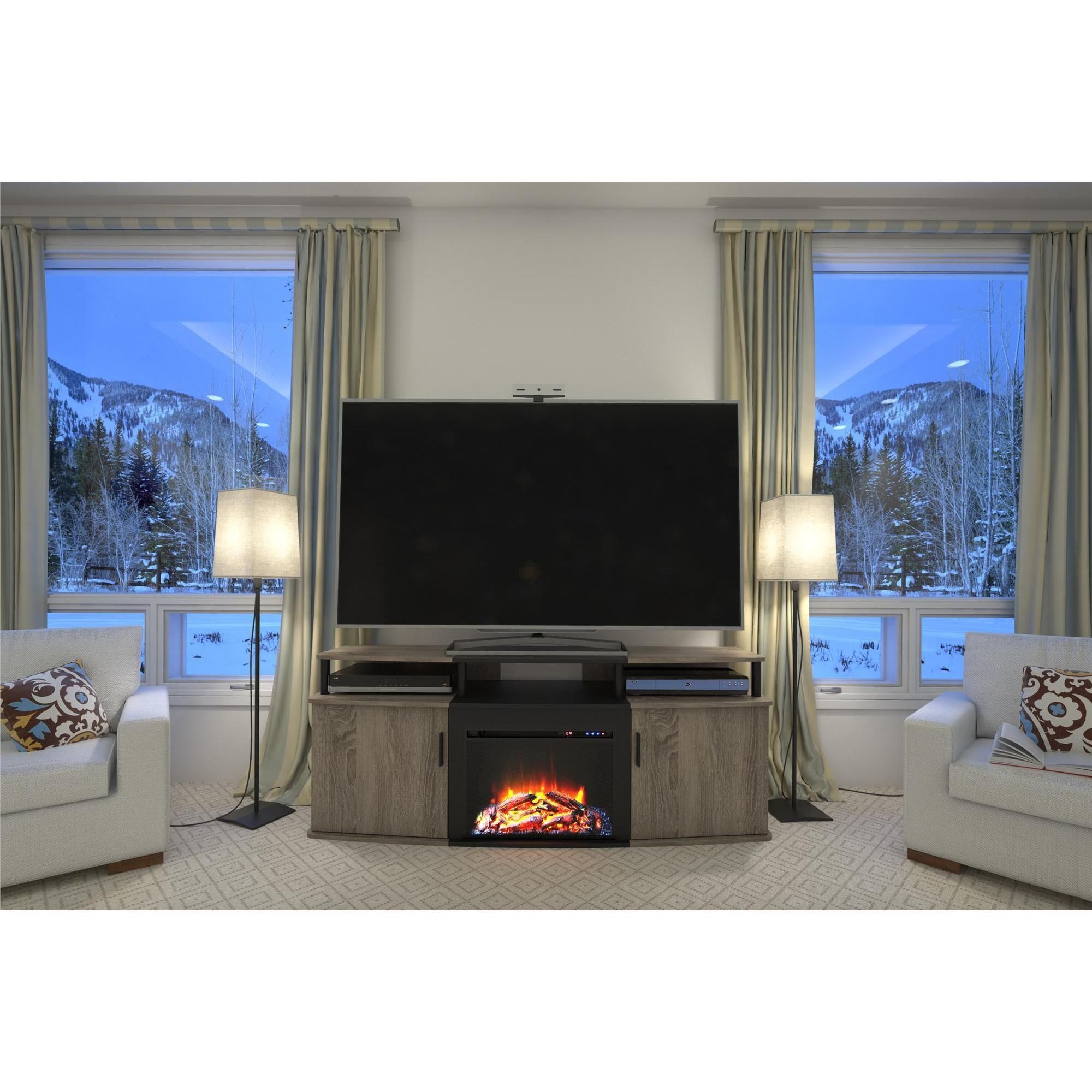 Avenue Greene Ford Electric Fireplace Tv Console For Tvs Intended For Ameriwood Home Carson Tv Stands With Multiple Finishes (View 5 of 15)