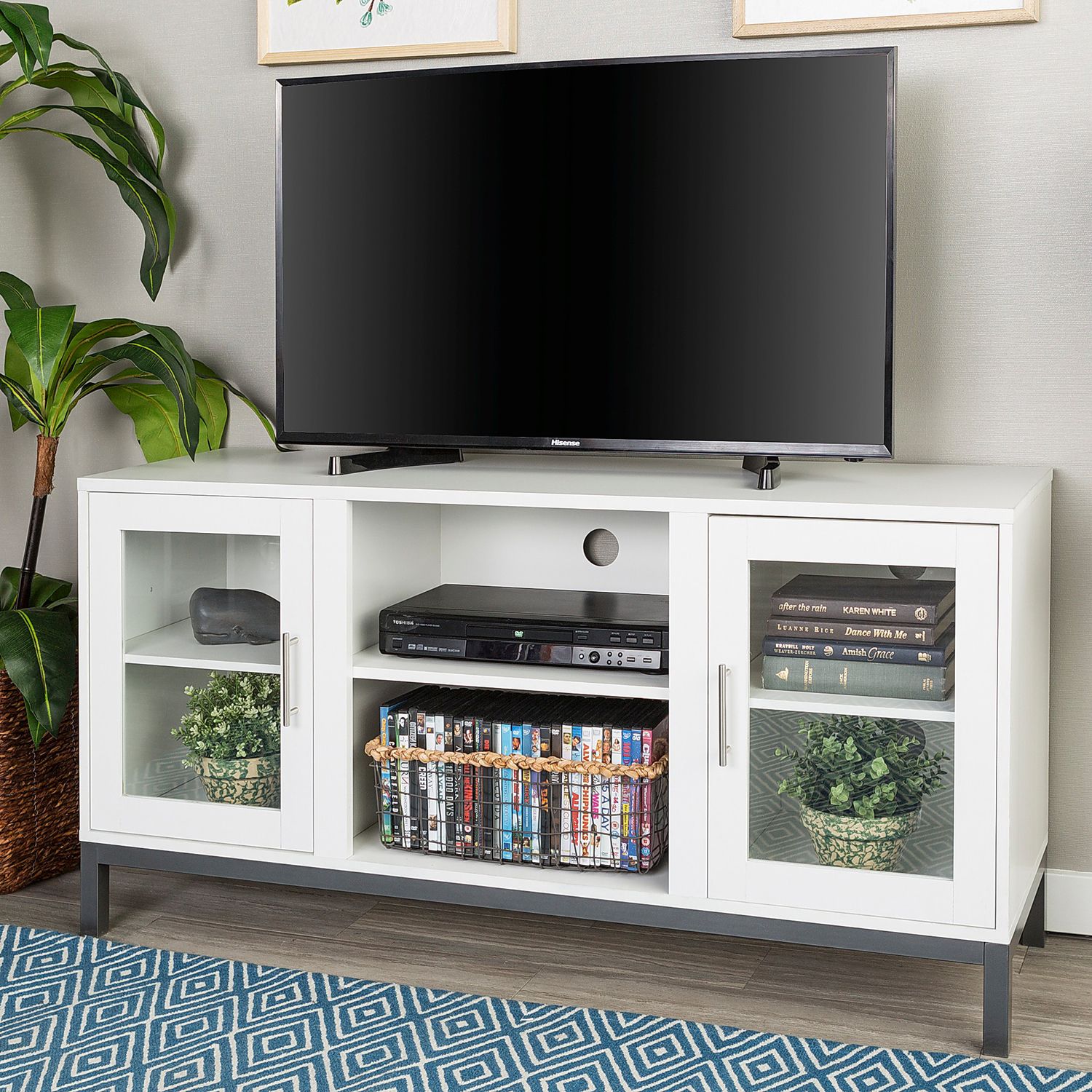 Avenue Wood Tv Stand With Metal Legs – Pier1 Throughout Metal And Wood Tv Stands (View 5 of 15)