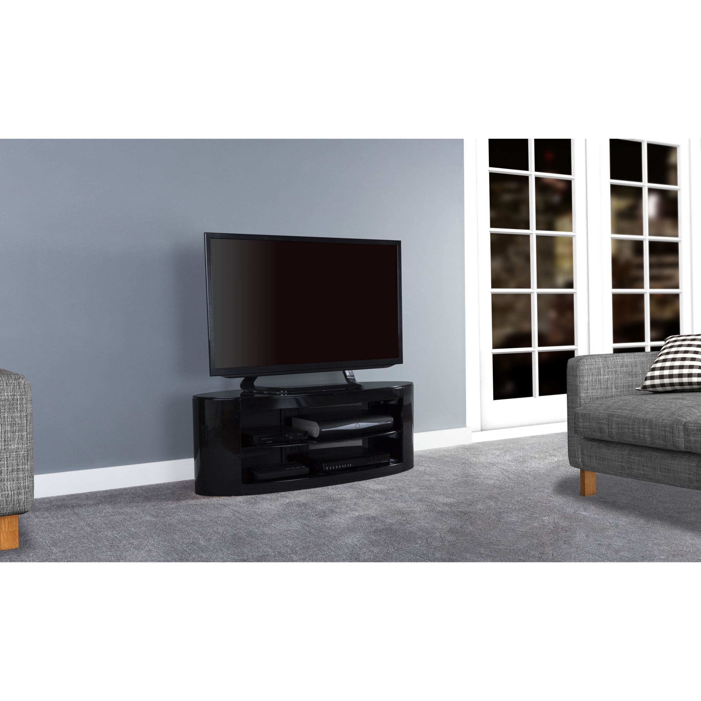 Avf Affinity Premium Buckingham 1100 Tv Stand For Tvs Up Regarding Solid Wood Black Tv Stands (View 12 of 15)