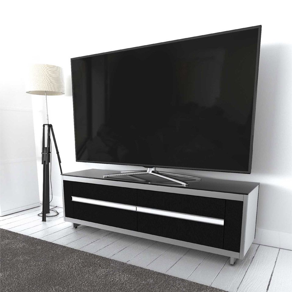 Avf Brt1500a White Options Breathe 1500 Tv Stand For Up To Intended For Avf Tv Stands (View 2 of 15)