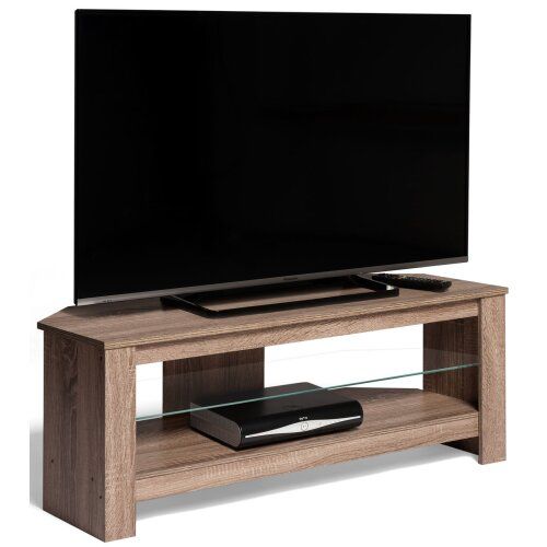 Avf Ca115gox Calibre+ Corner Tv Stand In Grey Oak – For Up Intended For Avf Tv Stands (View 7 of 15)
