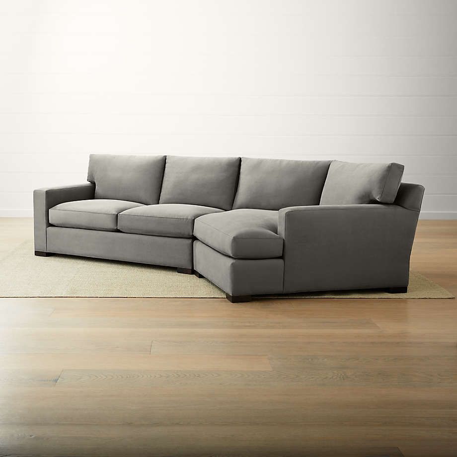 Axis Ii 2 Piece Right Arm Angled Chaise Sectional Sofa In 2pc Maddox Right Arm Facing Sectional Sofas With Chaise Brown (View 15 of 15)