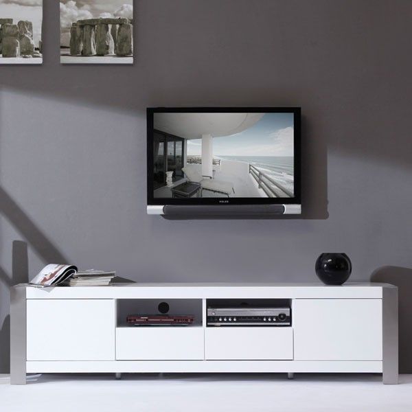 B Modern – Composer 79" High Gloss White Tv Stand – Bm 100 In White Modern Tv Stands (View 10 of 15)
