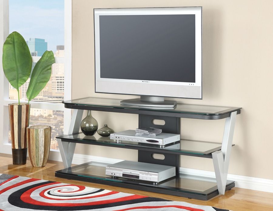 Bardrick Clear Tempered Glass Tv Stand Intended For Tv Glass Stands (Photo 3 of 15)