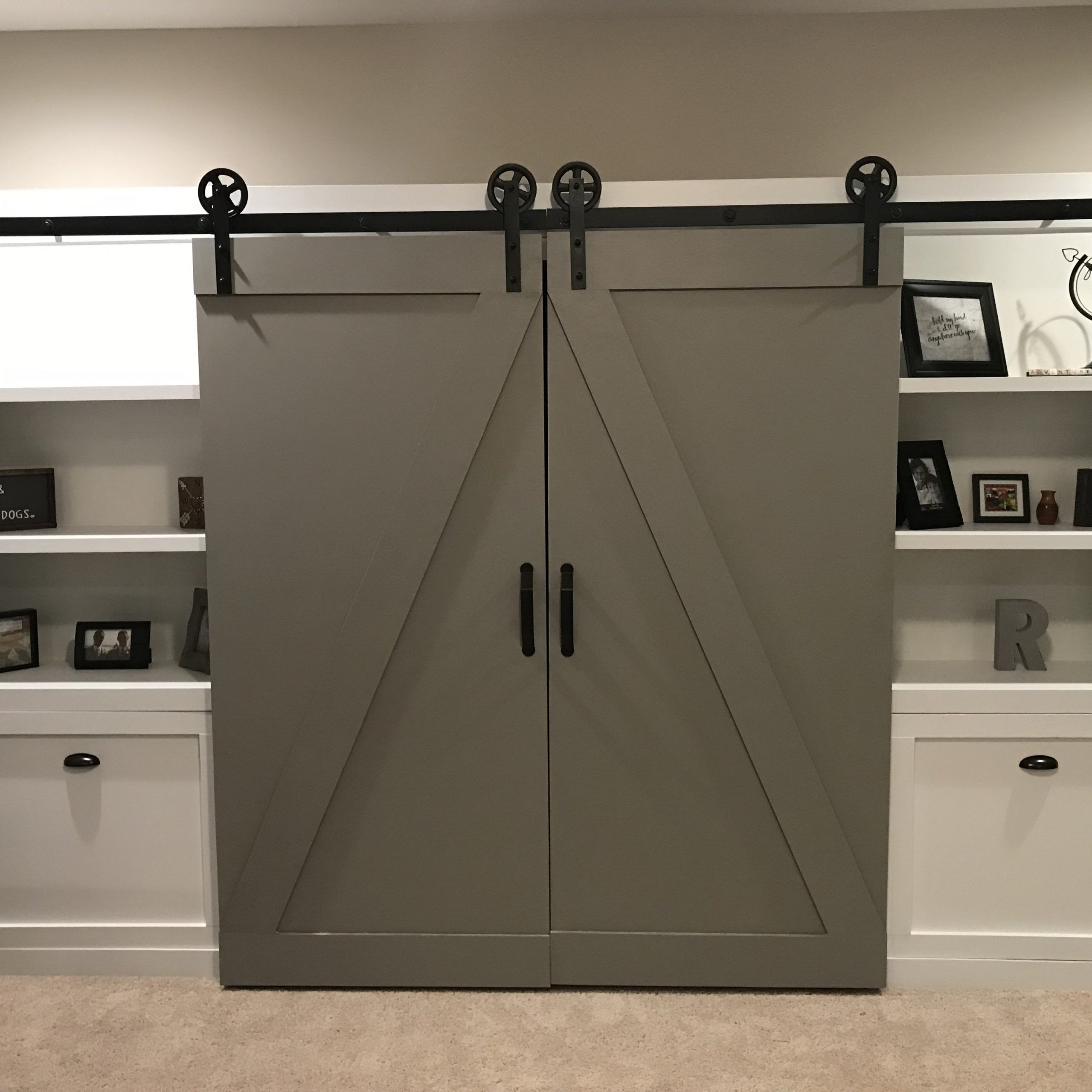 Barn Door Tv Cabinet – Ryobi Nation Projects Within Farmhouse Woven Paths Glass Door Tv Stands (View 9 of 15)