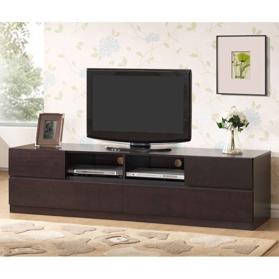 Baxton Studio Lovato Wenge Rectangular Tv Cabinet At Lowes For Wenge Tv Cabinets (View 4 of 15)