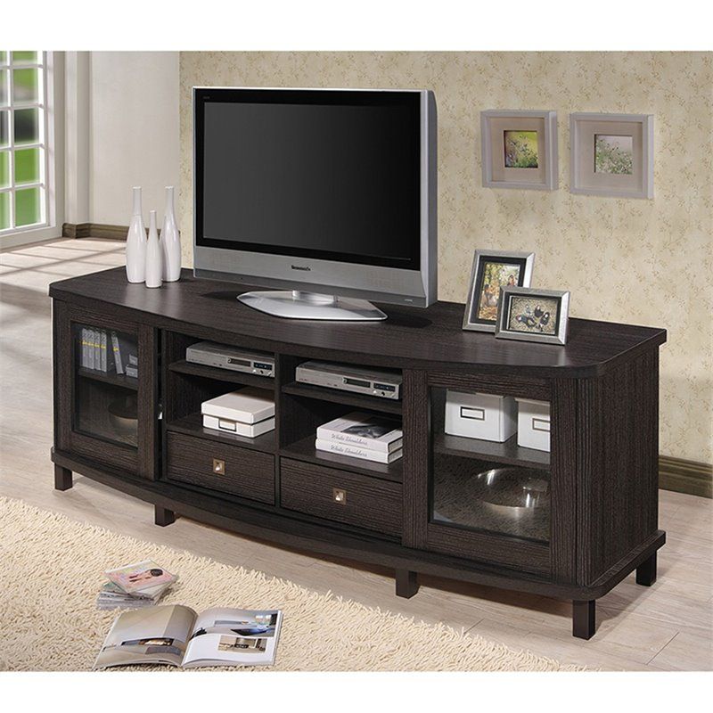 Baxton Studio Walda 70" Tv Stand In Dark Brown With Regard To Broward Tv Stands For Tvs Up To 70&quot; (View 10 of 15)