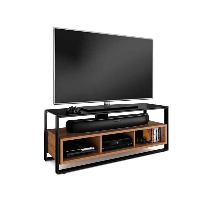 Bdi Sonda Floating Solid Wood And Black Glass 60 Inch Tv Inside Solid Wood Black Tv Stands (View 15 of 15)