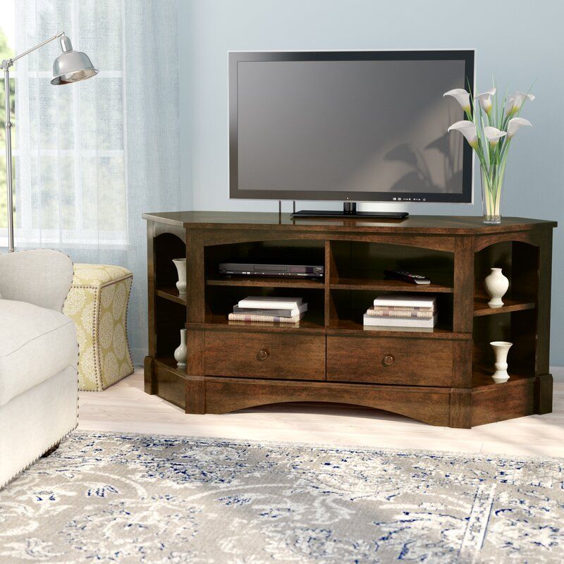 Beachcrest Home Pinellas Corner Tv Stand For Tvs Up To 60 Inside Off White Corner Tv Stands (Photo 4 of 15)