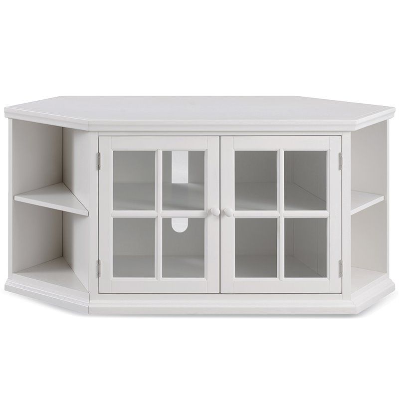 Beaumont Lane 56" Corner Tv Stand In Cottage White With Regard To Lane Tv Stands (Photo 9 of 15)