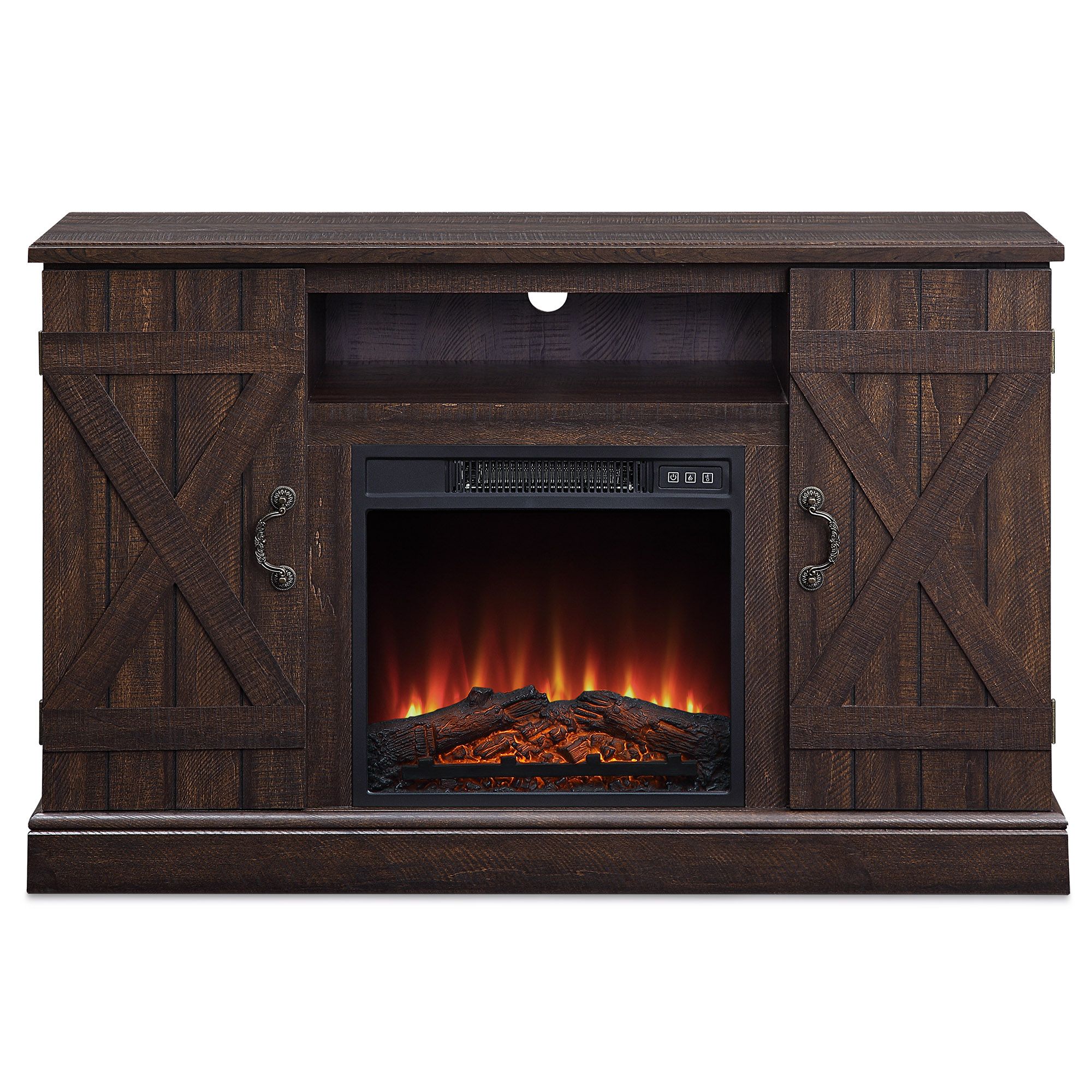 Belleze 47" Tv Stand Entertainment Center For Tv's Up To Within 50 Inch Fireplace Tv Stands (View 5 of 15)