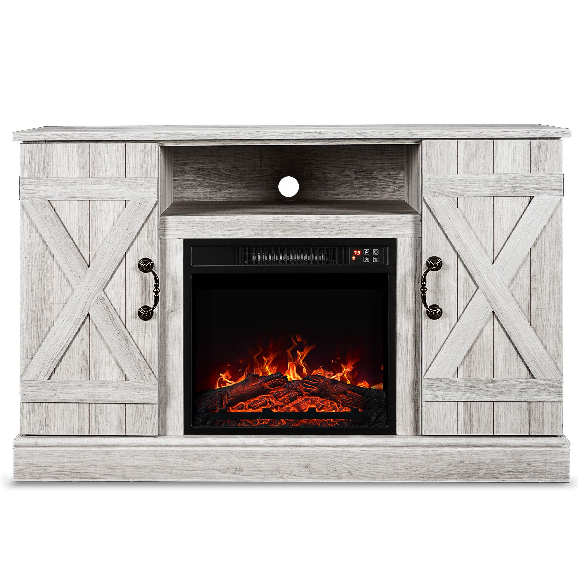 Belleze Infrared Electric Fireplace Tv Stand Entertainment In Mclelland Tv Stands For Tvs Up To 50&quot; (View 10 of 15)