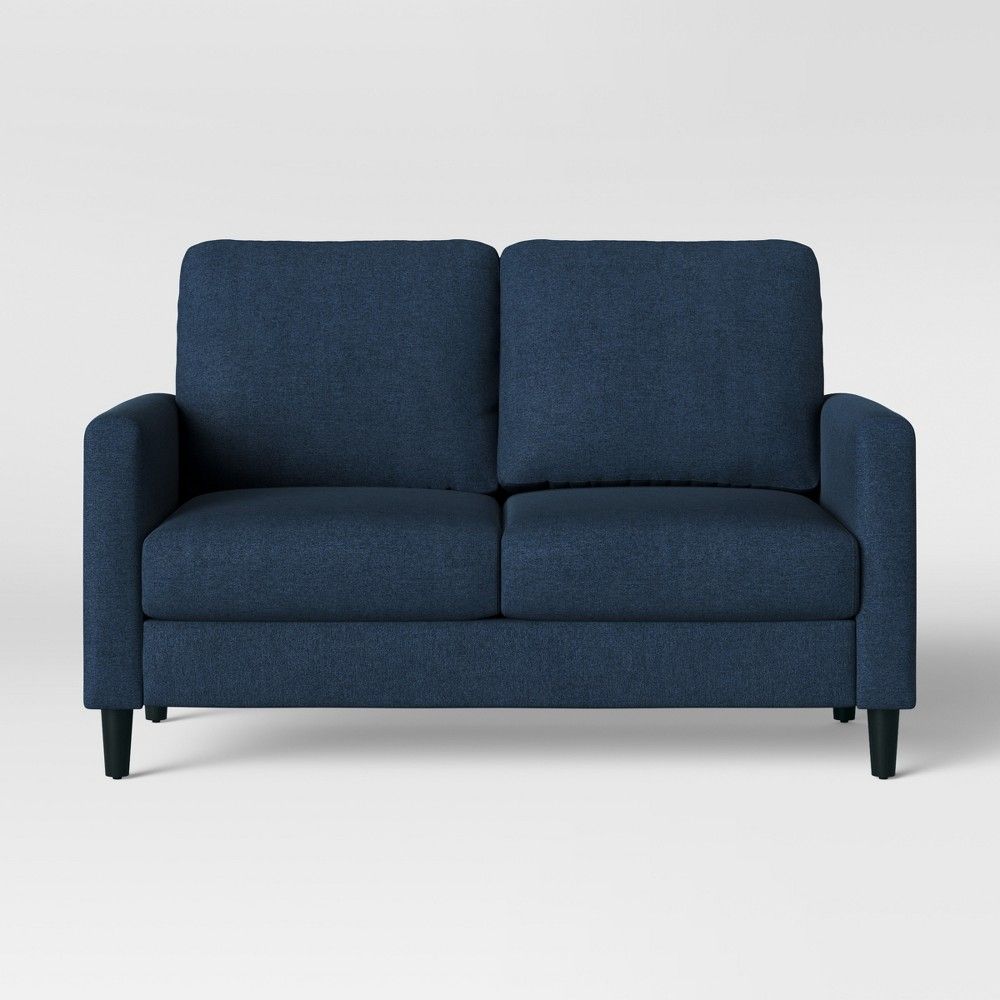 Bellingham Loveseat Dark Blue – Project 62 | Love Seat For Dove Mid Century Sectional Sofas Dark Blue (Photo 8 of 15)