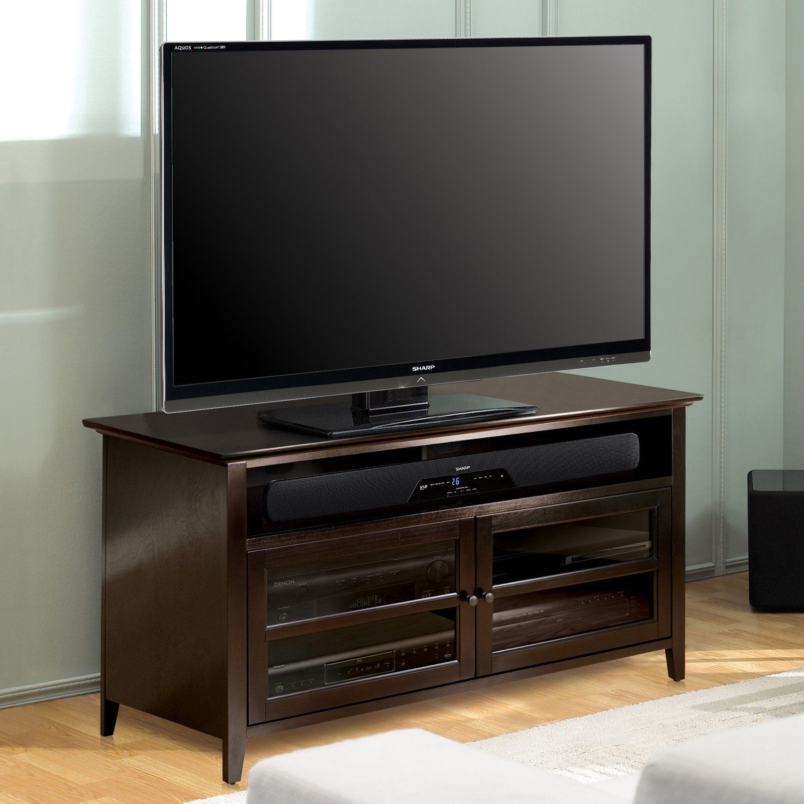 Bello 52 In. Tv Stand – Dark Espresso | Tv Stand, Tv Stand Within Expresso Tv Stands (Photo 2 of 15)