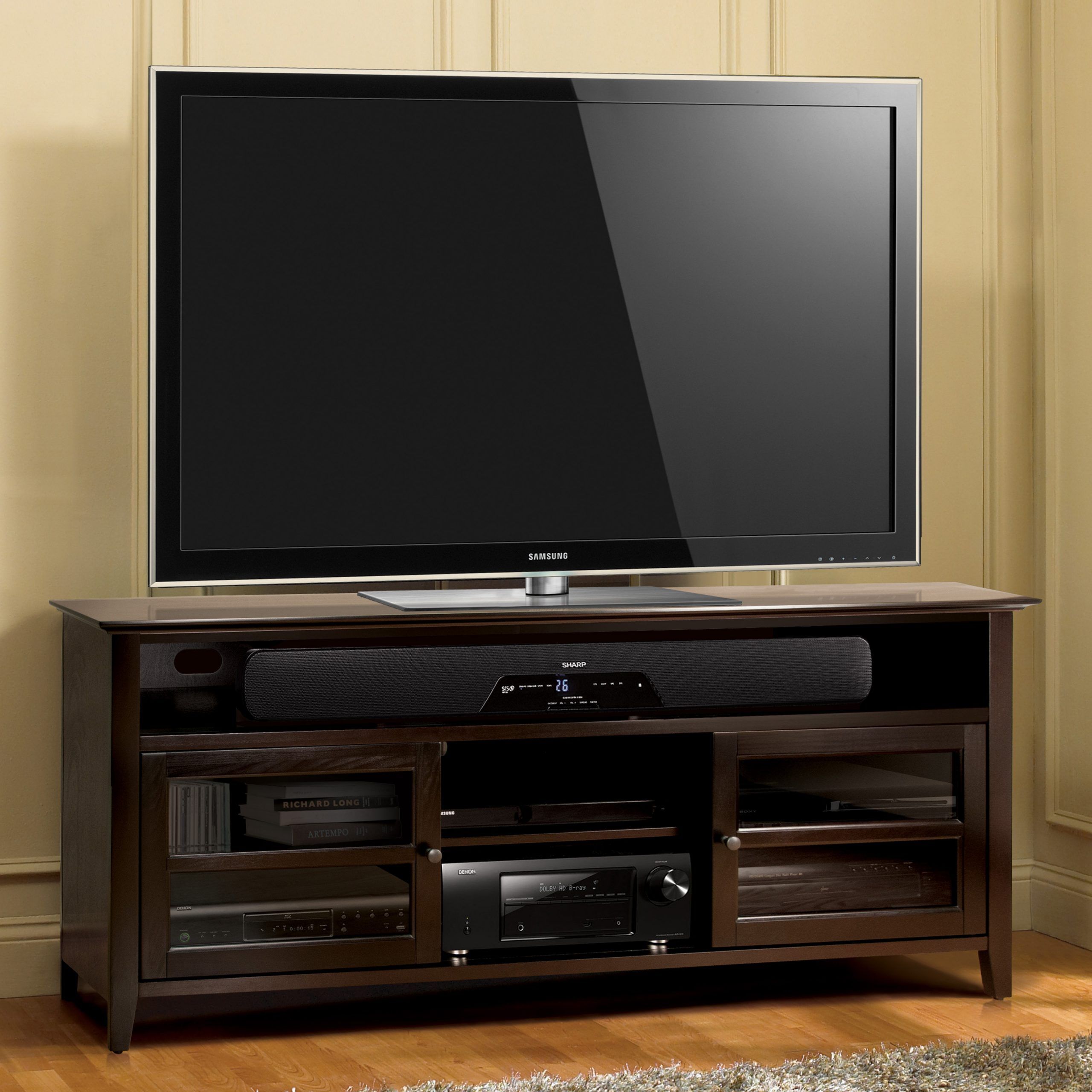 Bello 63 In. Tv Stand – Dark Espresso – Tv Stands At Hayneedle Throughout Expresso Tv Stands (Photo 1 of 15)
