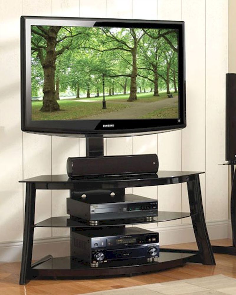 Bello – Black Swivel Tv Stand Be Fp 4858hg With Dillon Black Tv Unit Stands (View 3 of 15)