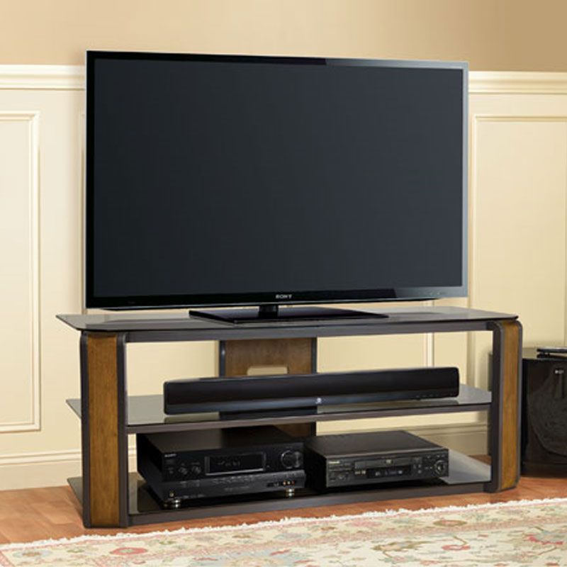 Bello Natural Finish Wood Tv Stand For Screens Up To 60 Pertaining To Wood Tv Stands (View 12 of 15)