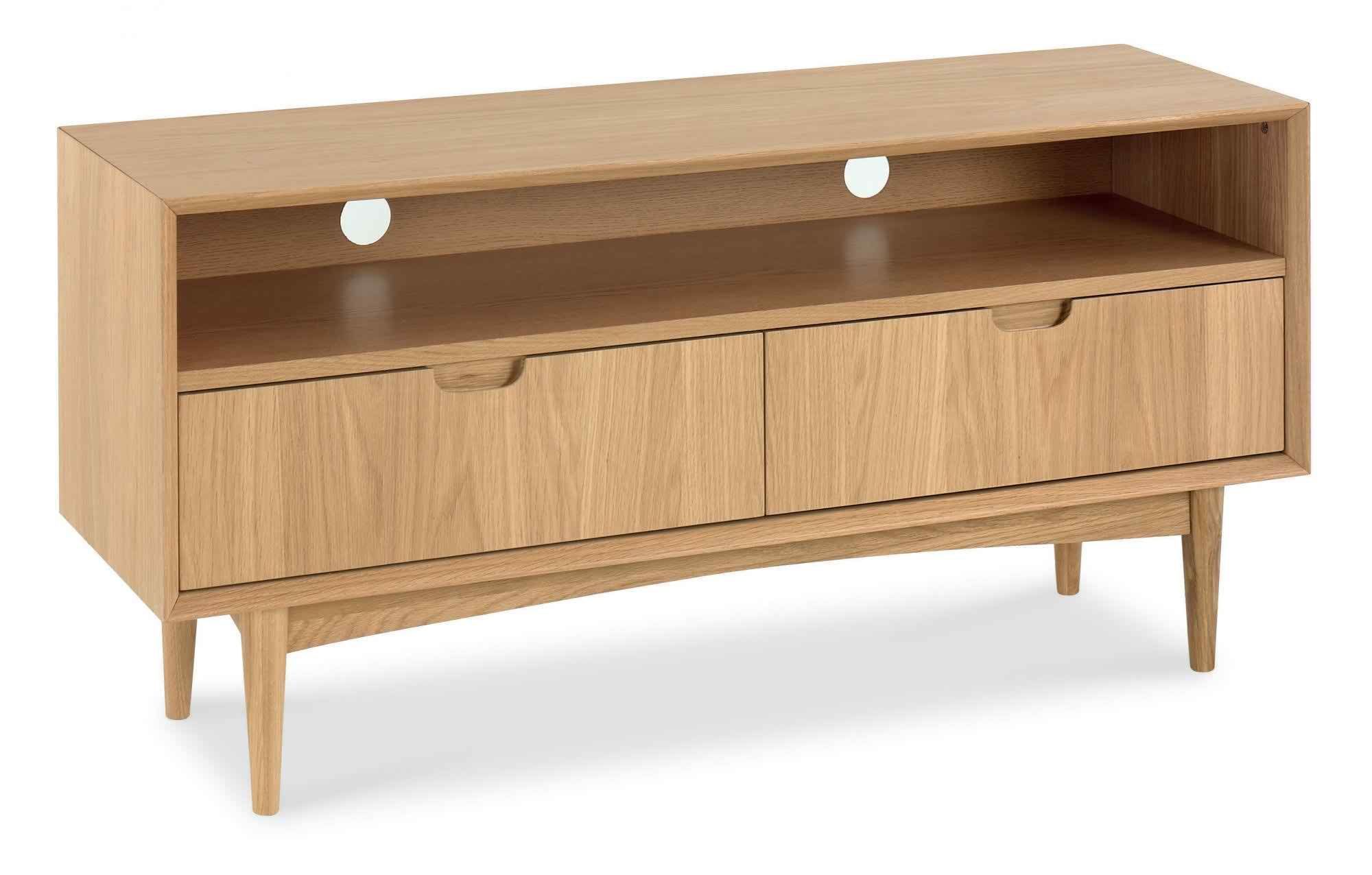 Bentley Designs Oslo Oak Entertainment Unit |first Intended For Bromley Extra Wide Oak Tv Stands (Photo 10 of 15)