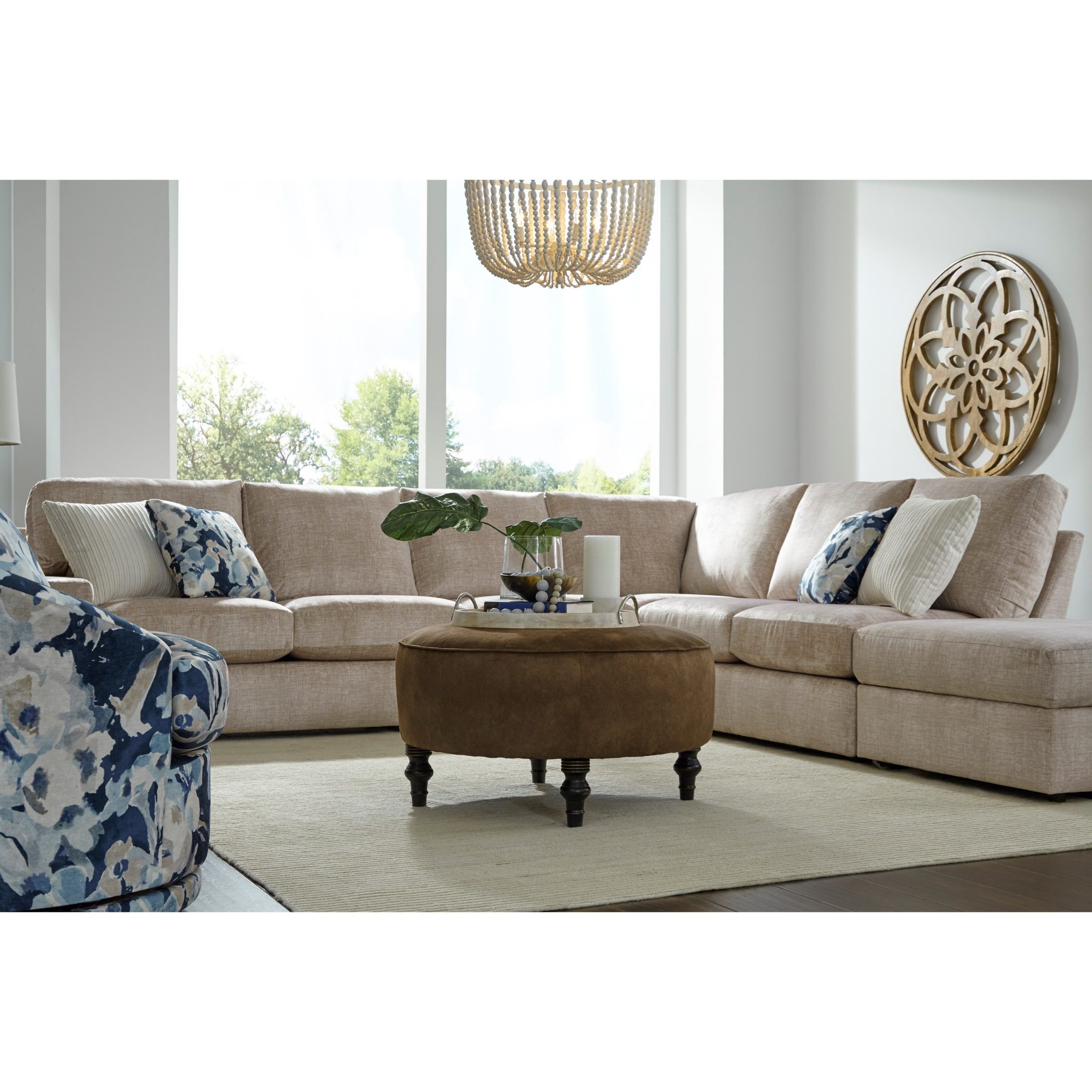 Best Home Furnishings Dovely Casual Five Seat Sectional Throughout Palisades Reversible Small Space Sectional Sofas With Storage (View 4 of 15)