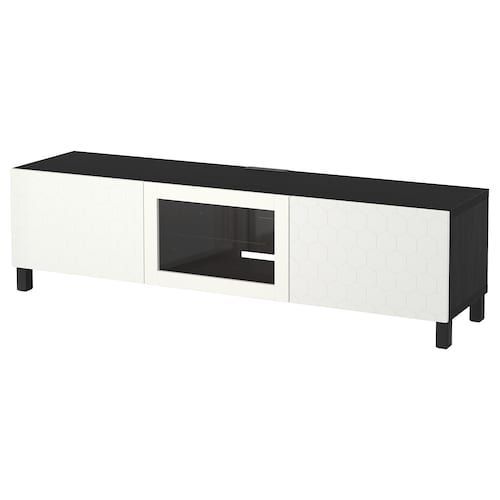 Bestå Burs Tv Bench – High Gloss White 70 7/8x16 1/8x19 1 For Yellow Tv Stands Ikea (Photo 5 of 15)
