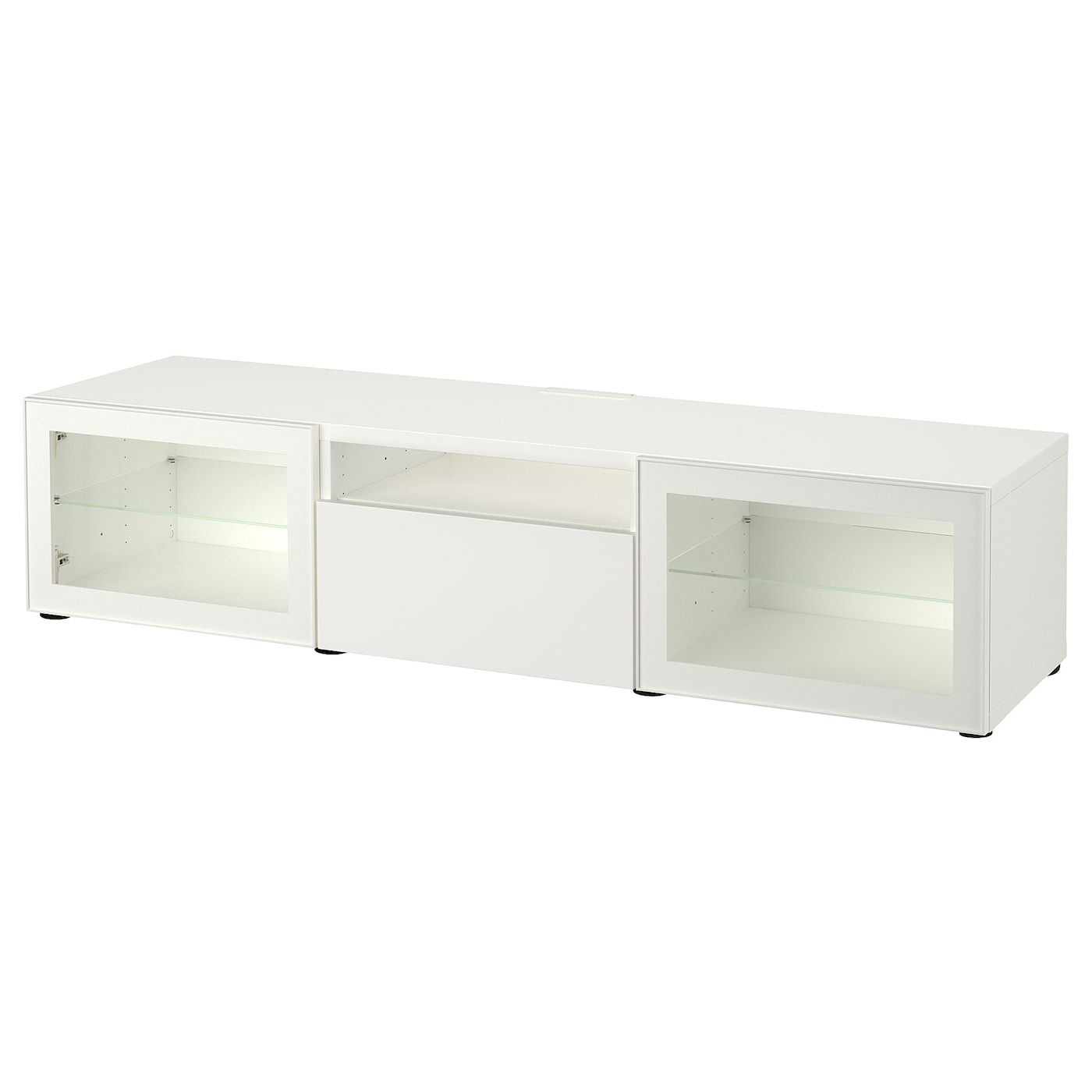 Bestå Tv Unit, White, Selsviken High Gloss/white Clear Pertaining To Ikea White Gloss Tv Units (View 8 of 15)