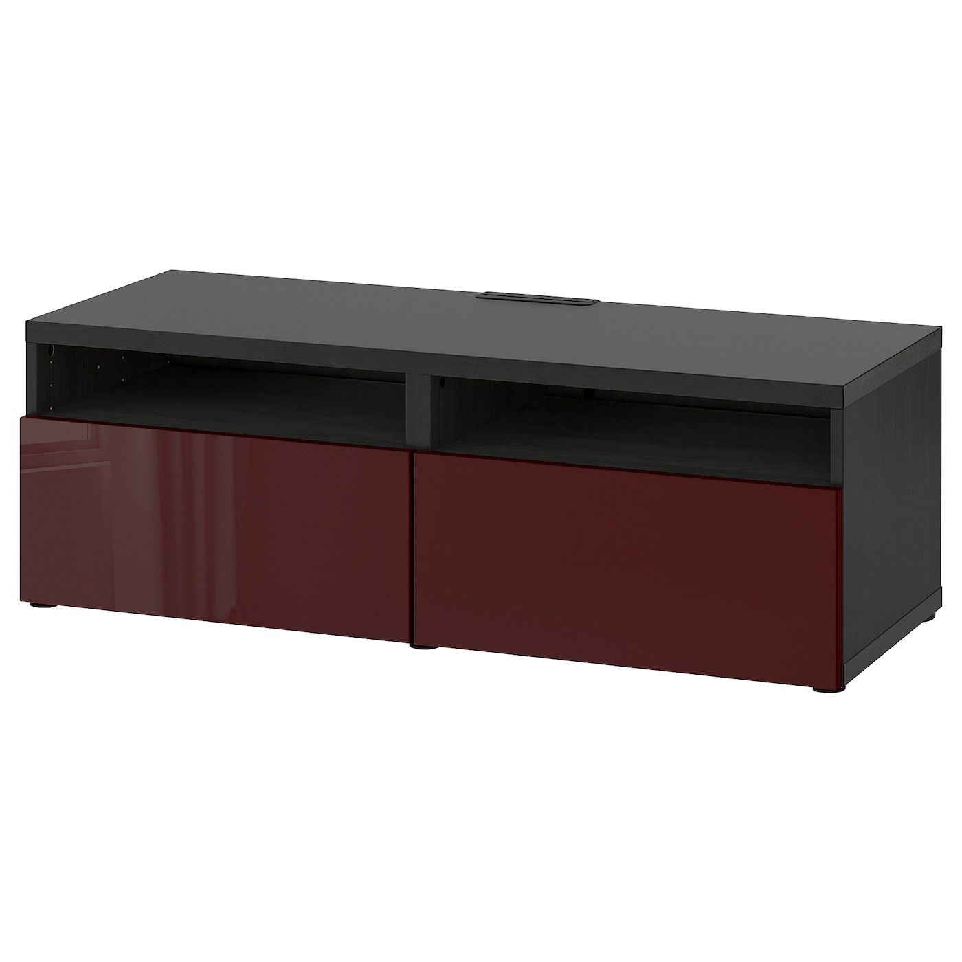 Bestå Tv Unit With Drawers, Black Brown Selsviken, High Within Red Gloss Tv Unit (Photo 1 of 15)