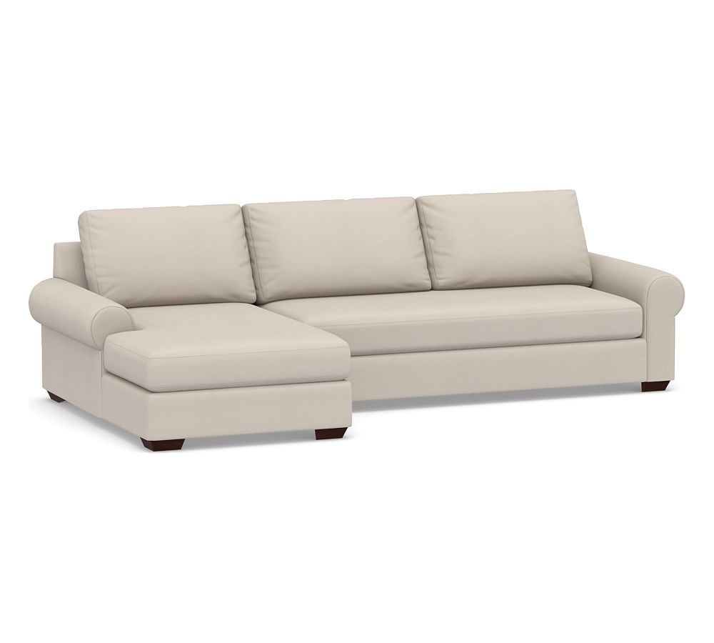 Big Sur Roll Arm Upholstered Right Arm Sofa With Chaise Pertaining To Dulce Right Sectional Sofas Twill Stone (Photo 1 of 15)