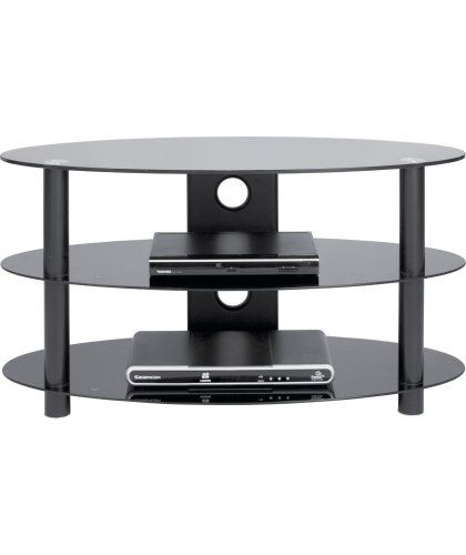 Black Glass 32 Inch Curved Slimline Tv Stand £ (View 7 of 15)