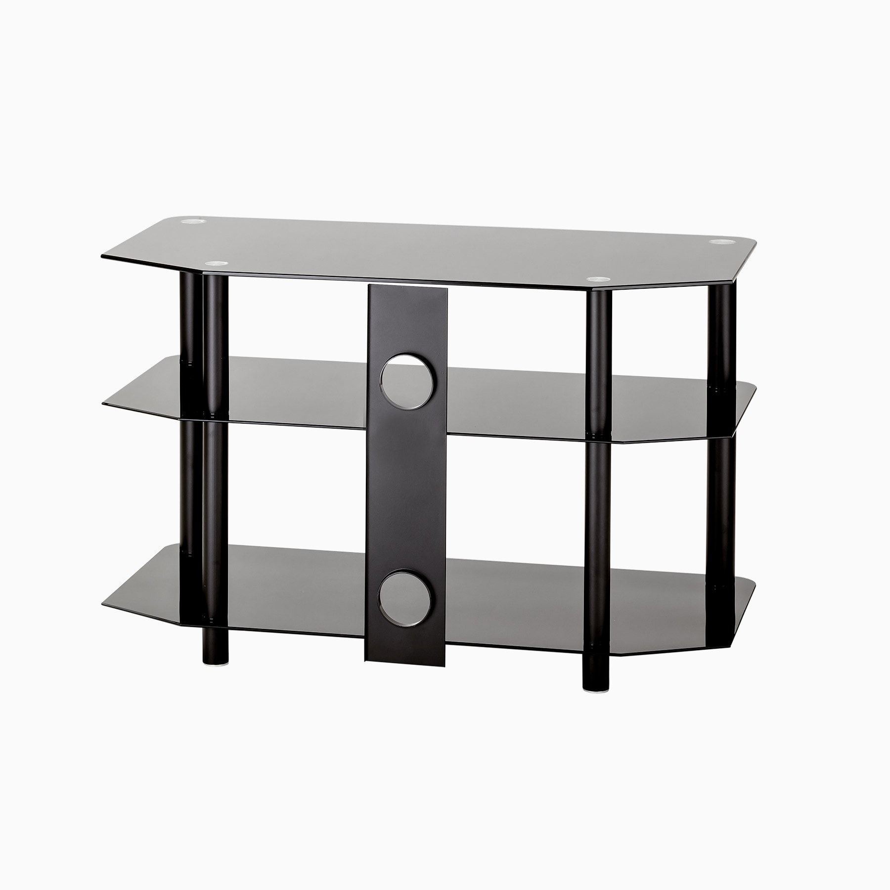 Black Glass Corner Tv Stand Up To 49 Inch Tv | Mmt Zgbb1000 Regarding Glass Tv Stands (View 10 of 15)