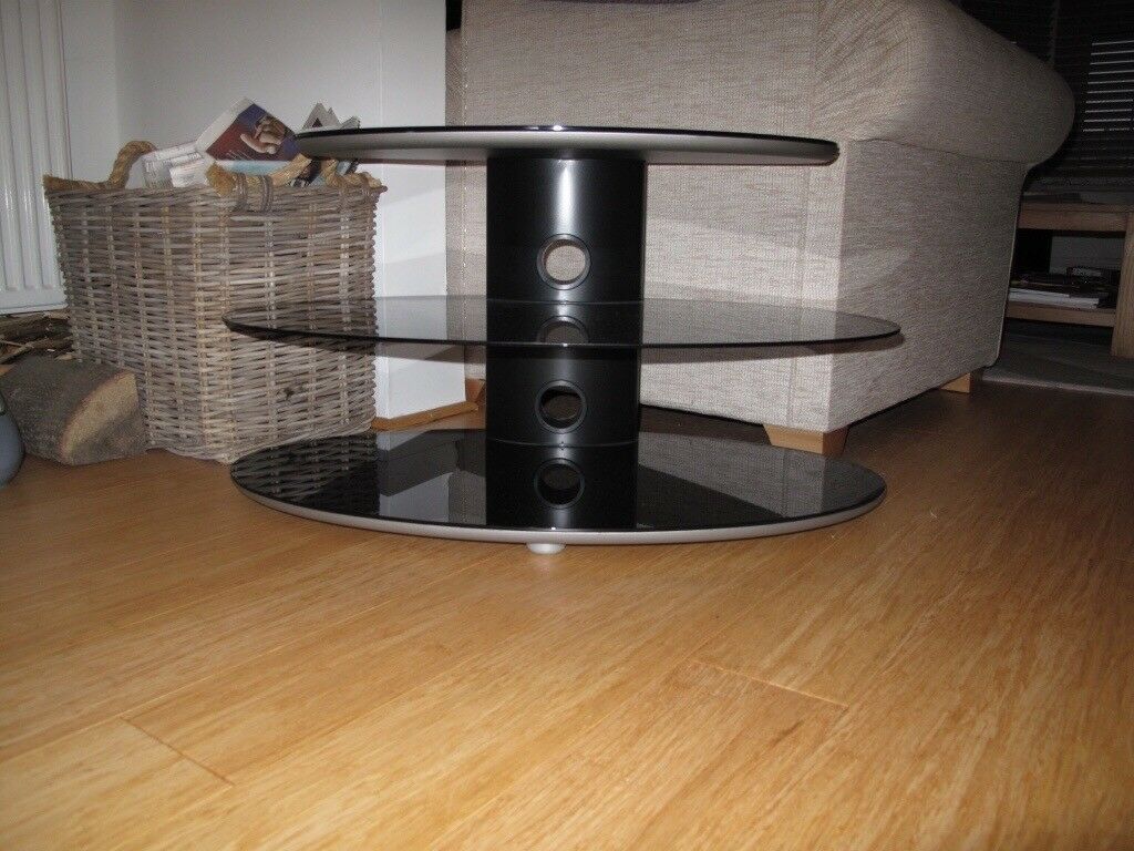 Black Glass Oval Tv Stand | In South East London, London Inside Oval Tv Stands (View 4 of 15)