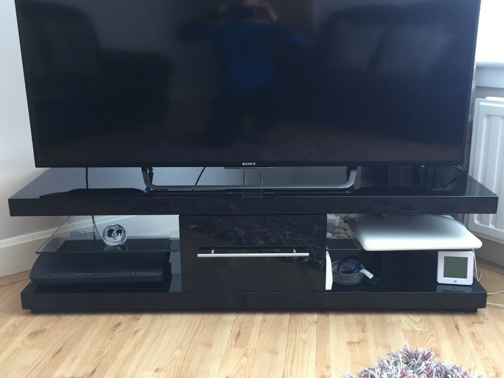Black Gloss Tv Stand | In Broughty Ferry, Dundee | Gumtree Within Black Gloss Tv Stand (View 14 of 15)